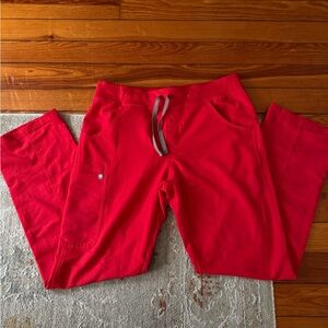 Figs Women’s Red Kade Cargo Scrub Pants